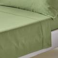 HOMESCAPES Green Pure Organic Cotton Flat Sheet King Size 400TC 600 Thread Count Equivalent Bed Sheet