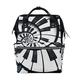 WowPrint Diaper Tote Bag Music Piano White and Black Keys Nappy Bag Large Capacity Organiser Multifunction Travel Backpack for Baby Care