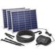 Solar Bachlaufpumpe 150W 5000l/h Solarpumpe Wasserfall Pumpe Teich Esotec 101972