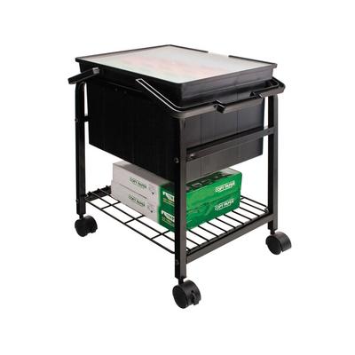 Advantus TLF-2B 17" x 14" x 11" Legal/Letter Size Black Plastic Companion File Storage Box