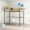 Shena Twin Metal Loft Bed w/ Built-in-Desk by Viv + Rae™ kids Metal in Black | 72 H x 41 W x 77.5 D in | Wayfair 3B8F3A57208B4B0399D8309E2B87BA60