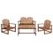 vidaXL 4 Piece Outdoor Lounge Set Solid Acacia Wood