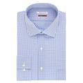 Van Heusen Men's Dress Shirt Regular Fit Flex Collar Check, Blue, 16" Neck 34"-35" Sleeve