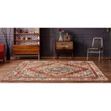 Red 63 x 0.37 in Area Rug - Astoria Grand Summertown Oriental Brick Area Rug Polyester | 63 W x 0.37 D in | Wayfair