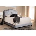 Baxton Studio Embla Modern & Contemporary Grey Velvet Fabric Upholstered King Size Bed - Wholesale Interiors Embla-Grey-King