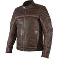 Rukka Yorkton Giacca in pelle per moto, marrone, dimensione 54