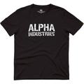Alpha Industries Camo Print T-Shirt, black-white, Size S