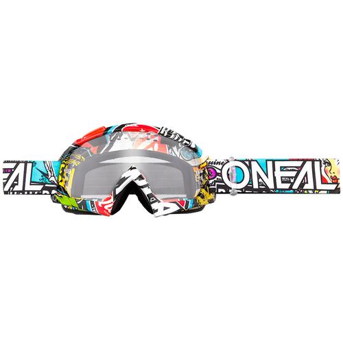 Oneal B-10 Crank Motocross Brille, rot