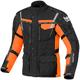 Berik Torino Waterproof Blouson textile de moto, noir-orange, taille 48