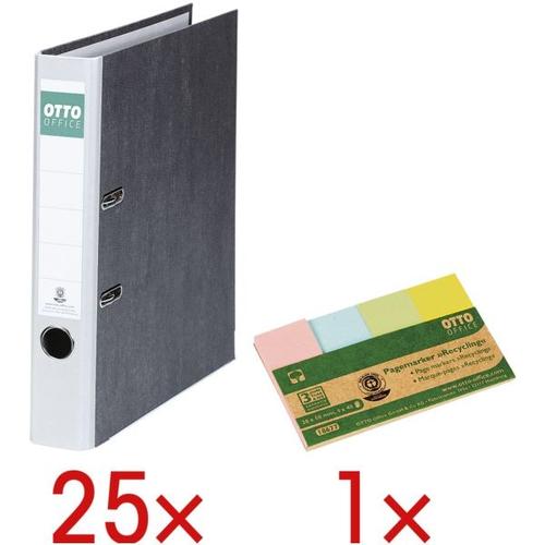 25x Ordner »Future« inkl. Haftstreifen »Recycling« grau, OTTO Office Nature, 5x32x28.5 cm