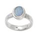 Oval Pool,'Oval Blue Opal Cocktail Ring Crafted in Bali'