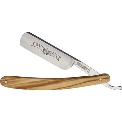 Giesen & Forsthoff Straight Razor Olive Folding Knife4inCarbon SteelOlive Wood Handle 370 CARBON 6/8