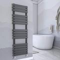 Warmehaus Minimalist Bathroom Flat Panel Heated Towel Rail Radiator Sand Grey 1600x450mm - Modern Central Heating Space Saving Radiators - Perfect for Bathrooms