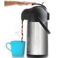 2.2L Coffee Carafe Hot Water Flask | Stainless Steel Pump Tea Flasks for Hot Drinks to Keep Drinks 12 Hours Hot / 24 Hours Cold | Insulated Tea Dispenser, Lab Tested Thermal Teapot - Cresimo