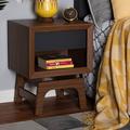 George Oliver Gholston Wood 1 Drawer Nightstand Wood in Brown/Gray/Red | 23.8 H x 18.9 W x 14.5 D in | Wayfair 9278949E1EF549B6AEF6370D88FDE790