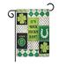 Breeze Decor St Patricks Lucky Day Spring Patrick Impressions Decorative Vertical 13" x 18.5" Double Sided Garden Flag Set in Green | Wayfair