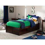 Harriet Bee Cullers Extra Long Twin Platform Bed Wood/Solid Wood in Brown | 16 H x 41.63 W x 82.5 D in | Wayfair 116796781E4F4D209E92E6EEFE308941