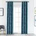 Ebern Designs Casperson Floral Room Darkening Grommet Single Curtain Panel Polyester in Green/Blue | 84 H in | Wayfair
