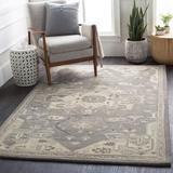 White 96 x 0.393 in Area Rug - Lark Manor™ Burkholder Oriental Handmade Tufted Wool Charcoal/Taupe Area Rug Wool | 96 W x 0.393 D in | Wayfair