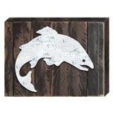 Designocracy Dragon Fish Art on Reclaimed Wooden Board Wall Décor in Brown | 18 H x 12 W x 1.5 D in | Wayfair 98546-182