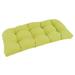 Charlton Home® Indoor Bench Cushion Polyester/Cotton Blend in Green/Yellow | 5 H x 42 W in | Outdoor Furniture | Wayfair