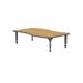 Marco Apex Series Adjustable Height Novelty Student Activity Table & Chair Set Laminate/Metal in Brown | 15 H in | Wayfair 38-2258-G4-CGY