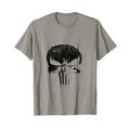 Marvel The Punisher Black Ink Splatter Skull Logo T-Shirt