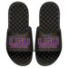 Youth ISlide Black LSU Tigers Football Stacked Slide Sandals