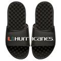 Men's ISlide Black Miami Hurricanes Split Slide Sandals