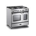 Verona Prestige 36" 4.9 cu. ft. Freestanding Dual Fuel Range, Stainless Steel | 37.25 H x 35.88 W x 24 D in | Wayfair VPFSGE365DSS