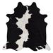Black/White 72 x 1 in Indoor Area Rug - Millwood Pines Northgate Real Cowhide Black Area Rug Leather | 72 W x 1 D in | Wayfair