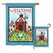 Breeze Decor Welcome Down on the Farm Inspirational Sweet Home Impressions Decorative 2-Sided Polyester Flag Set in Green | 28 H x 18.5 W in | Wayfair
