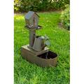 August Grove® Robillard Metal Birdhouse Into Watercan Floor Fountain | 24 H x 9 W x 19 D in | Wayfair E3A3A516BF154539BDAE722C54D707A5