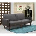 Latitude Run® Maraca Full 76.78" Wide Split Back Convertible Sofa Wood/Polyester in Brown/Gray | 34.65 H x 76.78 W x 33.2 D in | Wayfair