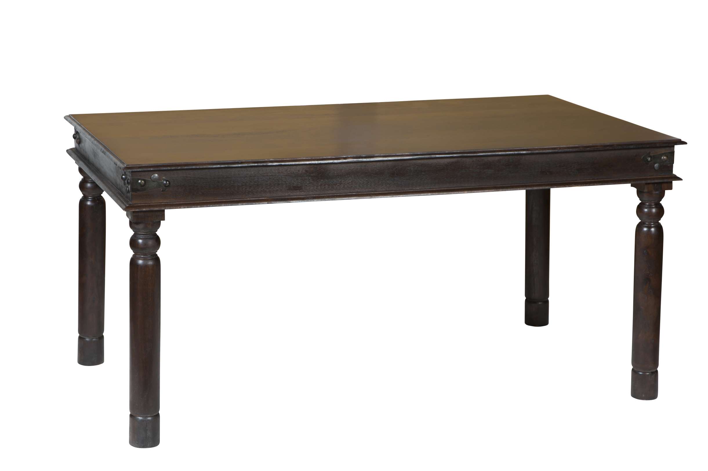 MiaMöbel Esstisch Colombo 120x90cm Massivholz Pinie Kolonialstil Indien Indisch