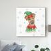 The Holiday Aisle® 'Holiday Paws VII' Drawing Print on Wrapped Canvas in Green/Red | 14 H x 14 W x 2 D in | Wayfair