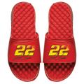 Men's ISlide Red Joey Logano NASCAR Driver Distressed Slide Sandals