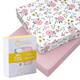 Pickle & Pumpkin Premium Crib Sheets | 100% Organic Jersey Cotton 2 Pack Baby Girl Fitted Crib Mattress Cotton Sheets | Fits Standard Baby Mattress & Toddler Mattress | Floral & Pink Design