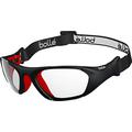 Bolle Baller 59 Clear PC Platinum Sunglasses - Black/Red, Medium