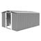 vidaXL Garden Shed 257x392x181 cm Metal Grey