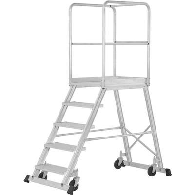 Podesttreppe fahrbar, einseitig begehbar, 7 Stufen, Standhöhe 1,70 m - Hymer Image