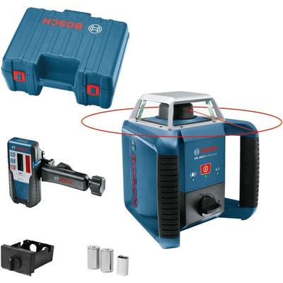 Bosch Rotationslaser grl 400 h mit 2x Batterie (LR20) + Empfänger im Koffer