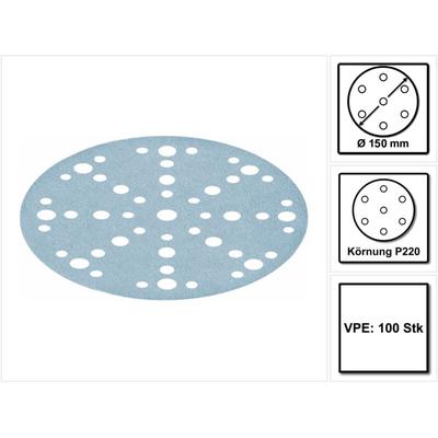 Festool STF D150/48 Schleifscheiben Granat P220 150 mm 100 Stk. ( 575167 ) für RO 150, ES 150, ETS