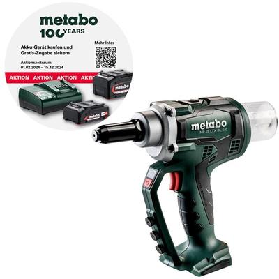 Metabo - 18V Akku Blindnietpistole np 18 ltx bl 5.0 Solo ohne Akku/Ladegerät