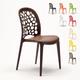 Lot de chaises de bar restaurant et cuisine empilables wedding Holes Messina 20 Pièces Couleur: