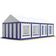 INTENT24 4x8 m Tente de réception/Barnum bleu-blanc toile de haute qualité PVC 700 N ECONOMY - bleu