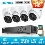 Annke - Système de caméra de vidéosurveillance 4 canaux 3MP 5 en 1 H.265 + dvr et 4 × 1080 p hd