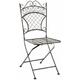 Chaise de jardin pliable en fer forgé bronze vieilli - or