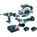 Ensemble de 3 machines 18 v lxt - Perceuse DHP481 + Meuleuse DGA506 + Scie DHS680 Makita 2