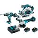 Makita - Ensemble de 3 machines 18 v lxt - Perceuse DHP481 + Meuleuse DGA506 + Scie DHS680 2